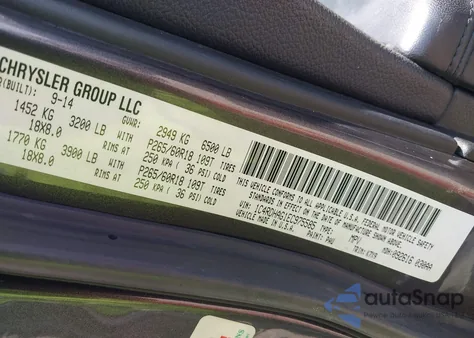 2014 Dodge Durango Sxt z USA, uszkodzony, nr VIN 1C4RDHAG1EC975585